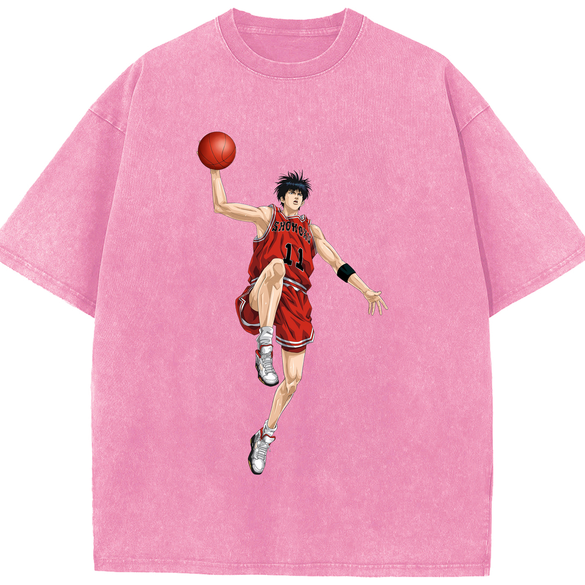 （画像用） SLAM DUNK／スラムダンク 綿100% ヴィンテージ風 半袖Tシャツ（フロントプリント）